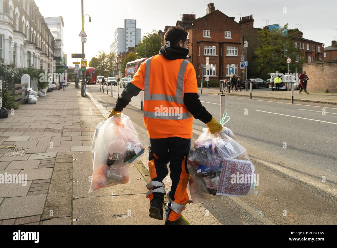 Rubbish collection,queenstown road Stock Photo Alamy