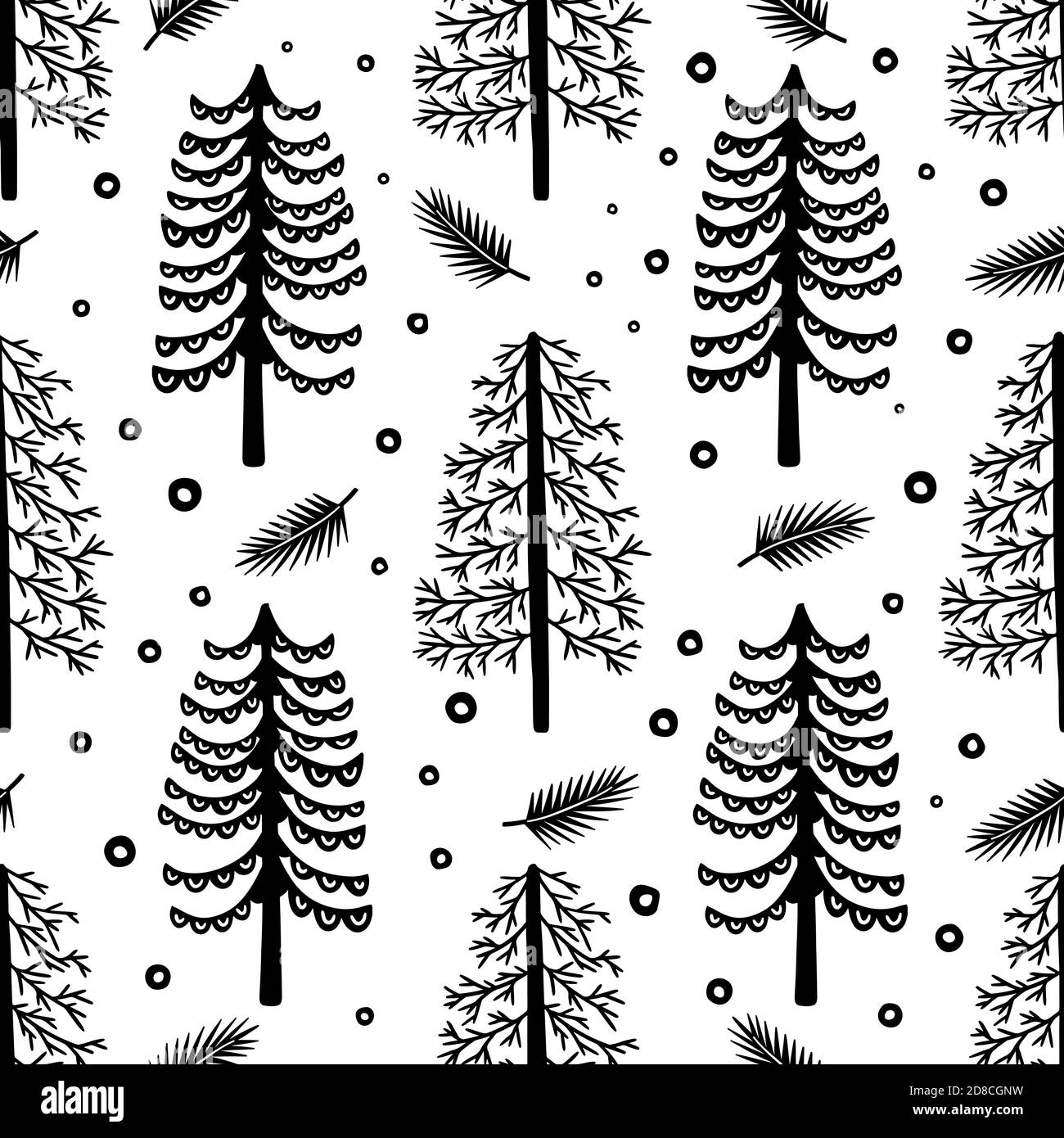 Seamless pattern nature forest wildlife Canada.Season winter park. Stock Vector