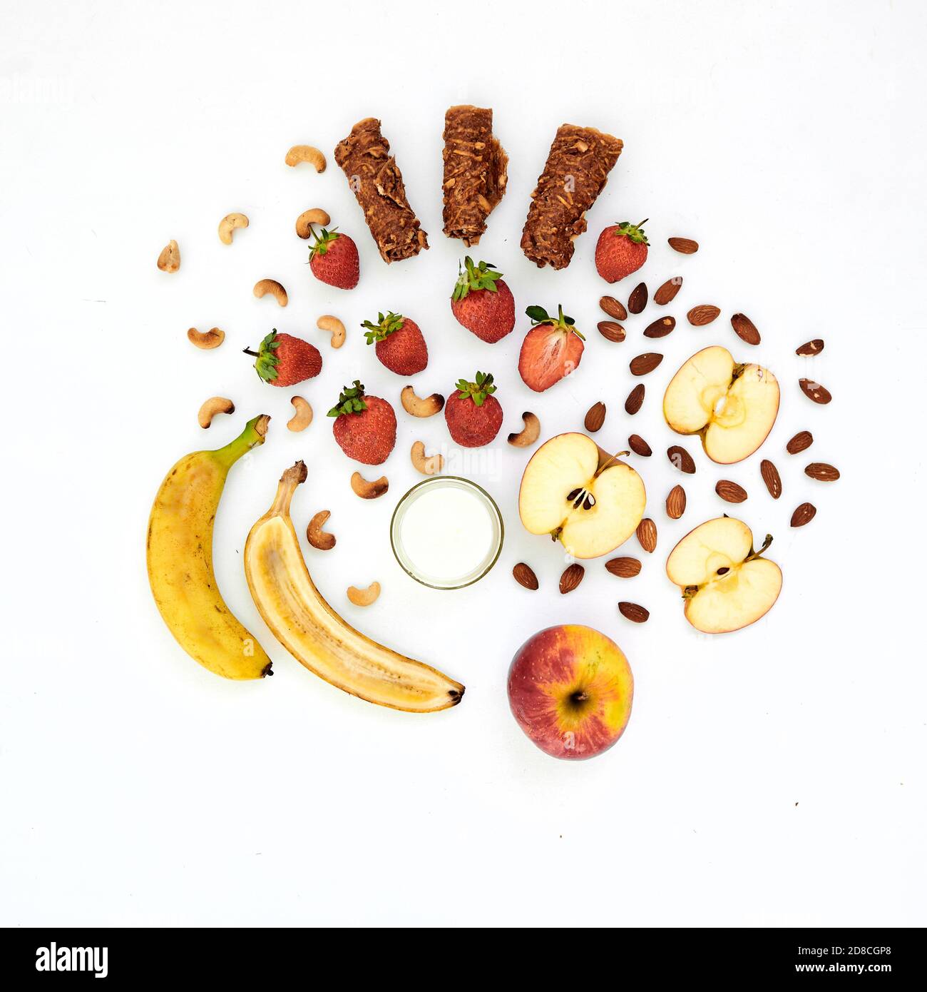Composition of ingredients for making fruit chips and pastilles on a