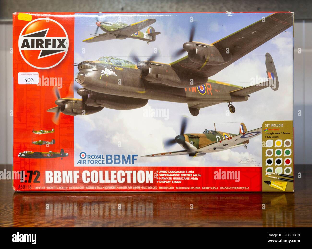 Boxed Airfix model planes BBMF Collection on sale at auction Stock Photo Alamy