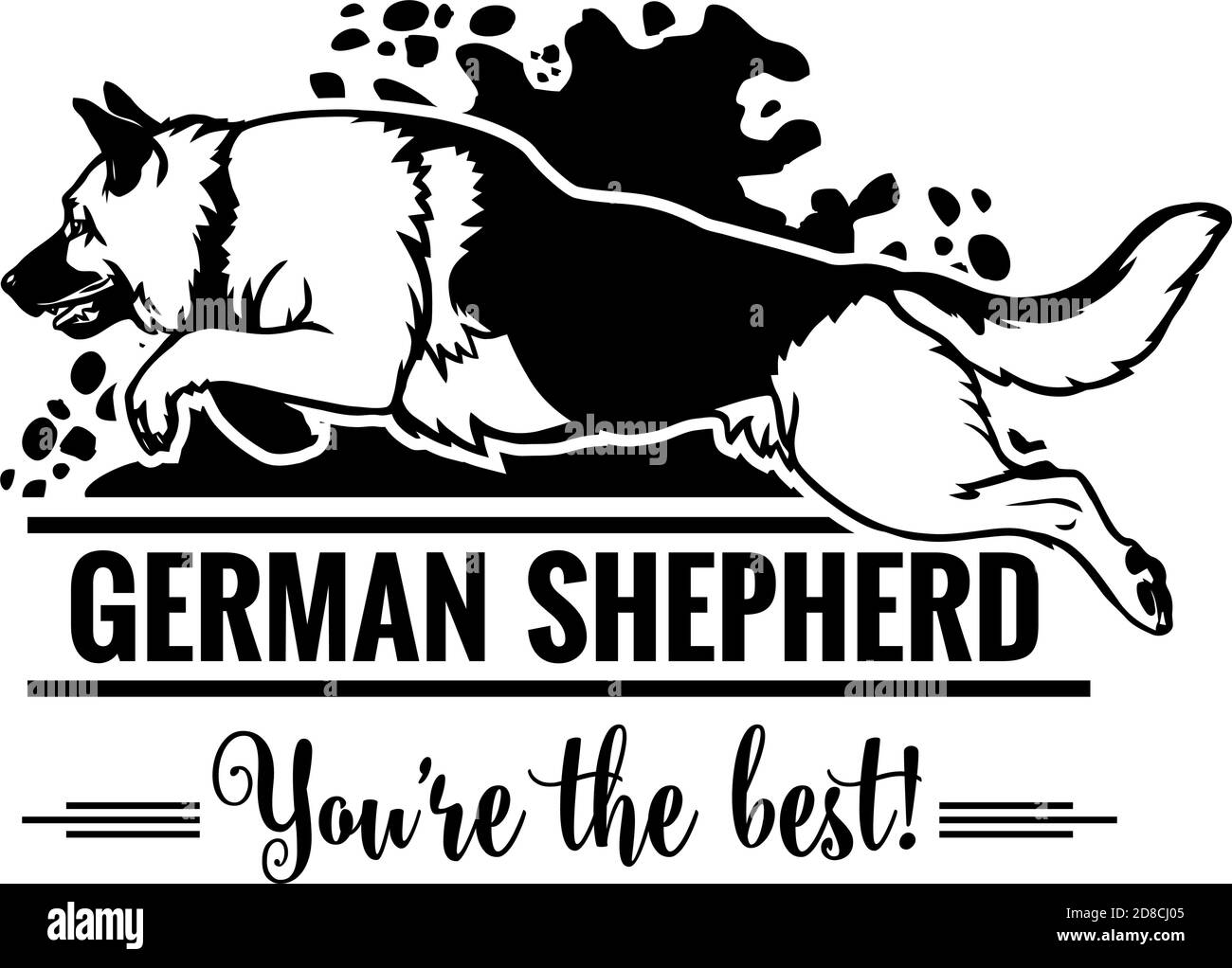 German Shepherd Cuttable Design Cut File Vector Clipart