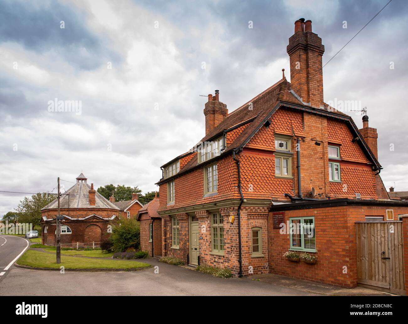 UK, England, Lincolnshire Wolds, Burwell, Brick and tilehung former