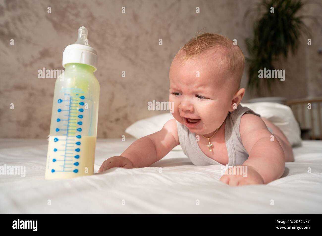 Baby is crying cheap during bottle feeding