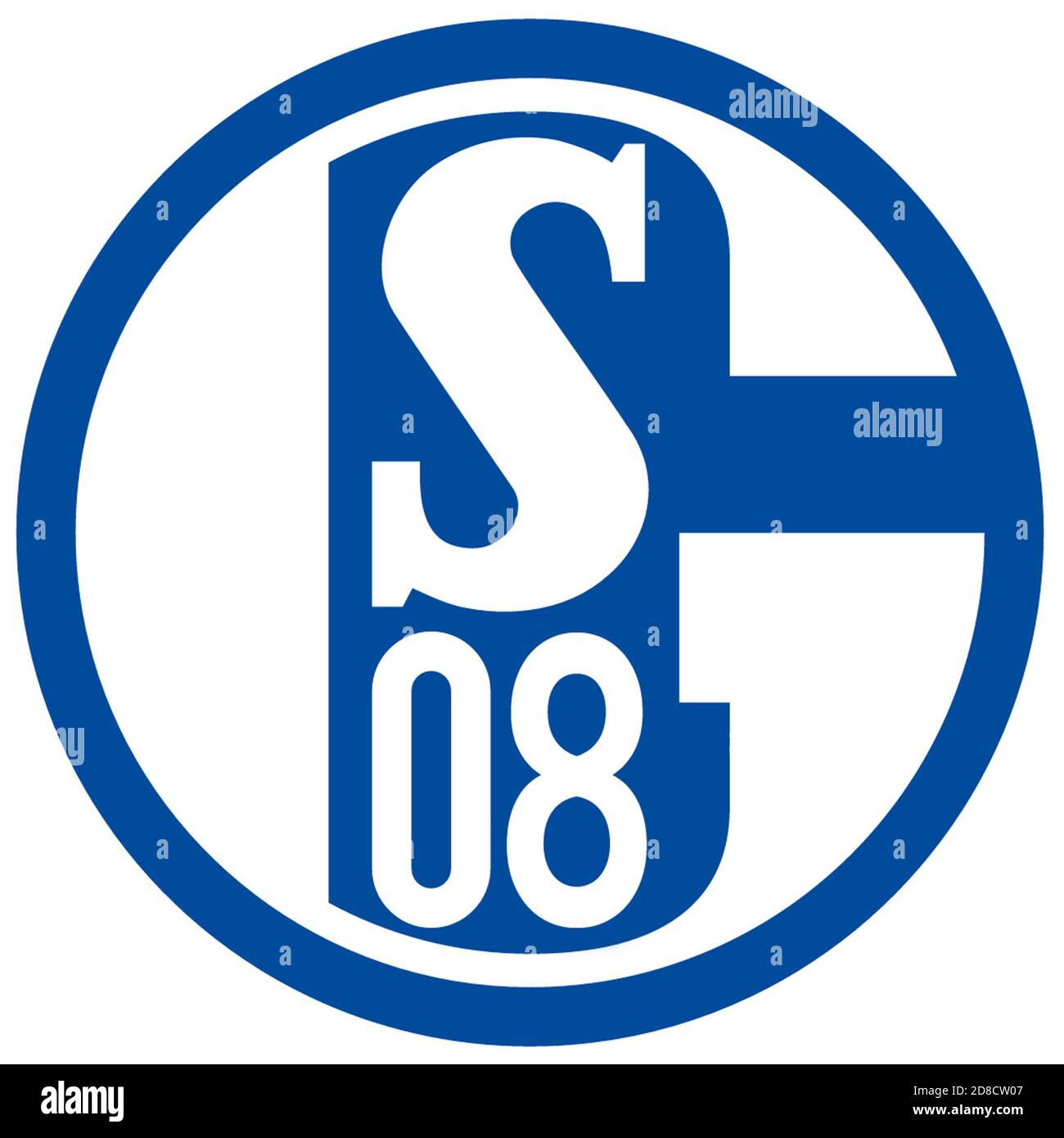 modified club logo, FC Schalke 08, after the 0 to 8 defeat against FC Bayern Muenchen on 18.09.2020 at the start of the 58th Bundesliga season, Stock Photo