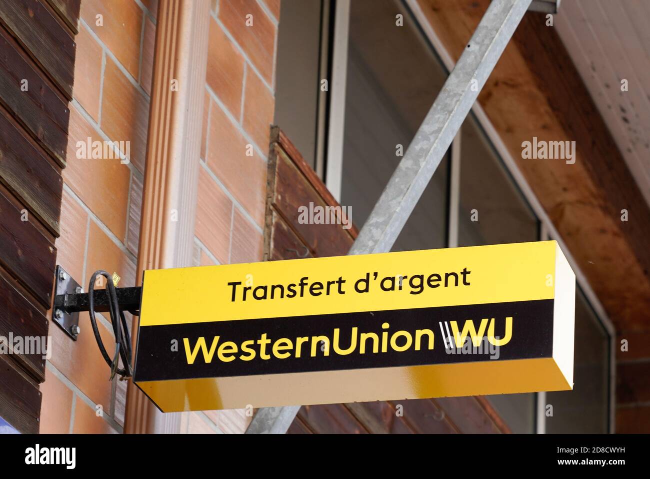 Istanbul Turkey October272019 Western Union Sign Stock Photo 1700618077