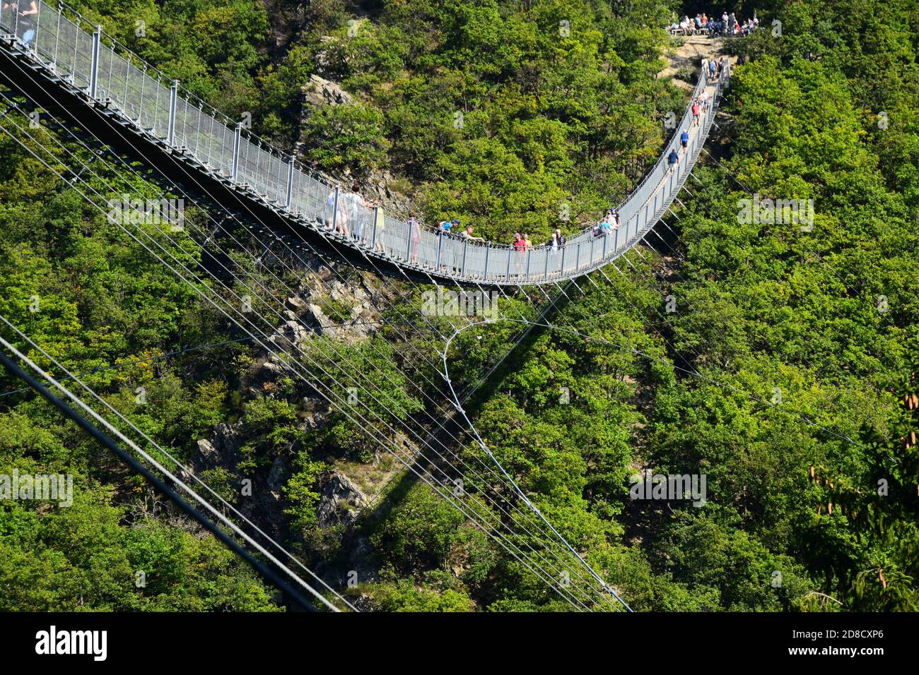 Geierlay Suspension Bridge in western Germany Stock Photo Alamy