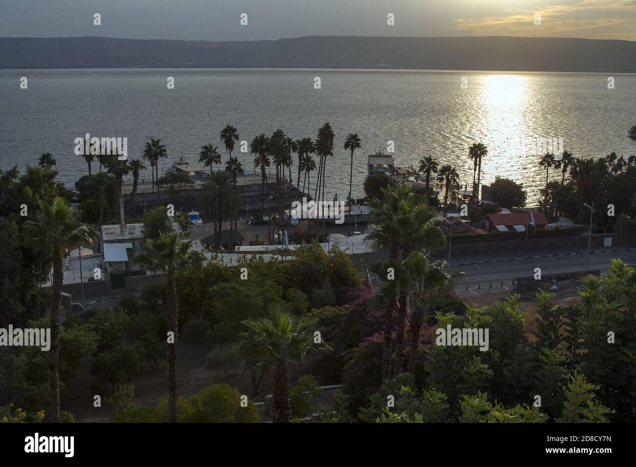 Tiberias, طبريا, Tyberiada, טבריה, Israel, Izrael, ישראל; Morning on the Sea of Galilee. Morgen auf dem See Genezareth. בוקר על הכנרת Stock Photo