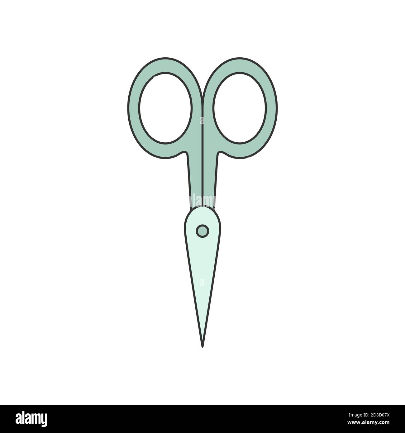 Small scissors icon. Nail scissors. Isolated vector illustration Stock