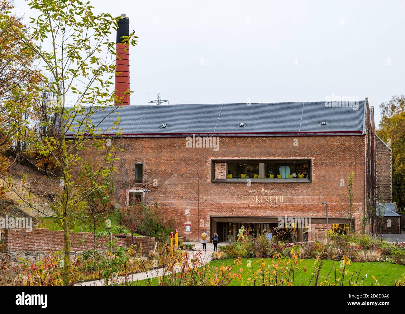 East Lothian, Scotland, United Kingdom, 29th October 2020. Diageo's Glenkinchie Distillery, billed as the Lowland Home of Johnnie Walker, reopens to the public after a multi million pound revamp. It is part of Diageo's plan to create a new Johnnie Walker experience starting next Summer Stock Photo