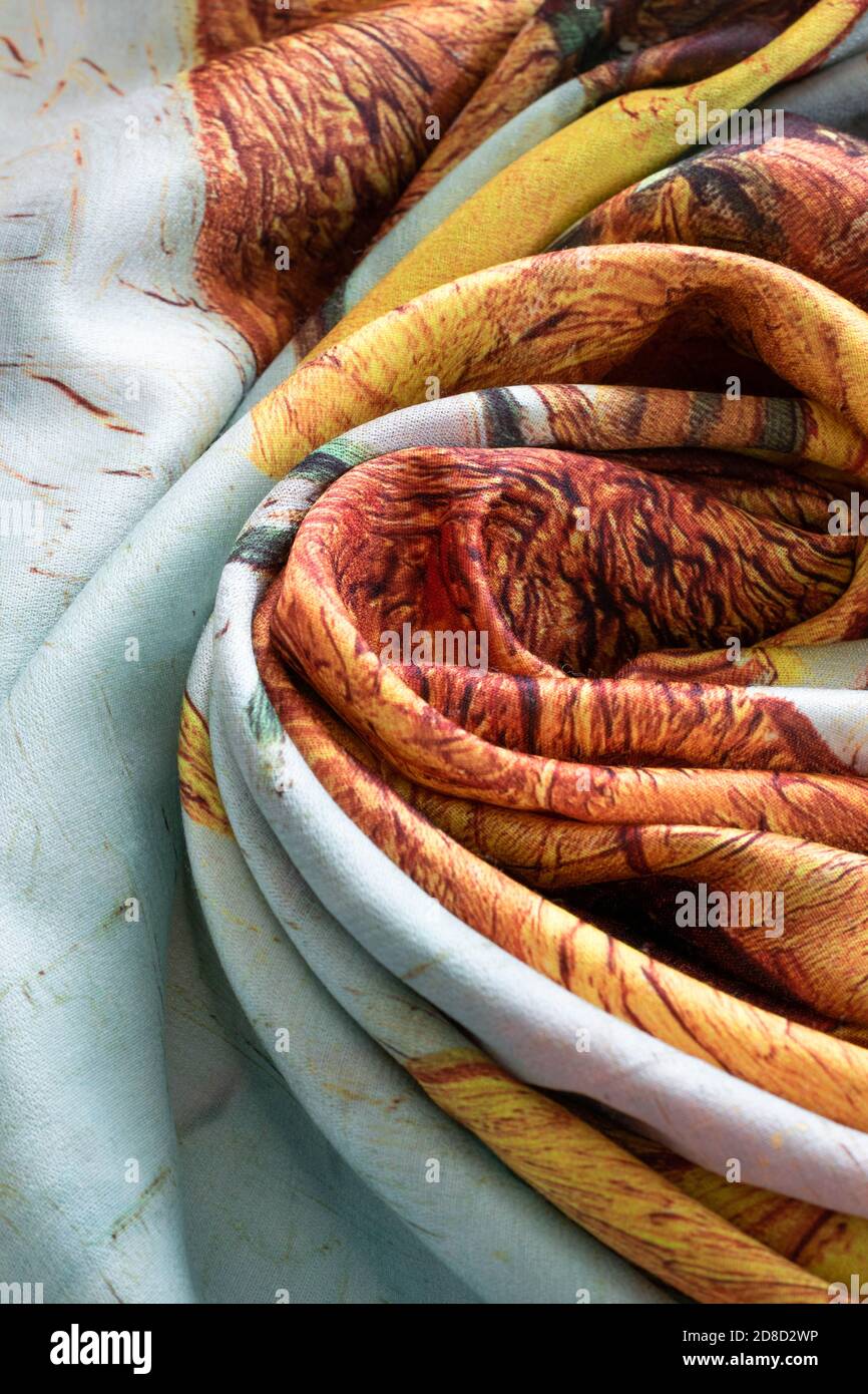 A colorful silky microfiber, swirled into a pattern background Stock ...