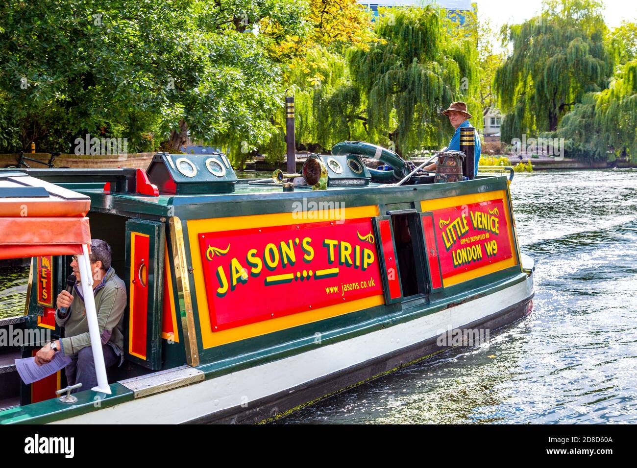 Jason's Trip Canal Tour Barge in Little Venice, Paddington, London, UK Stock Photo