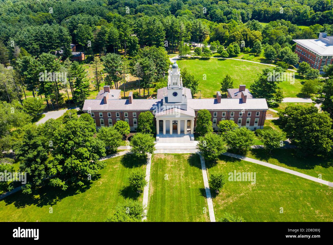 Samuel Phillips Hall, Phillips Academy — Andover, Andover, Massachusetts, USA Stock Photo