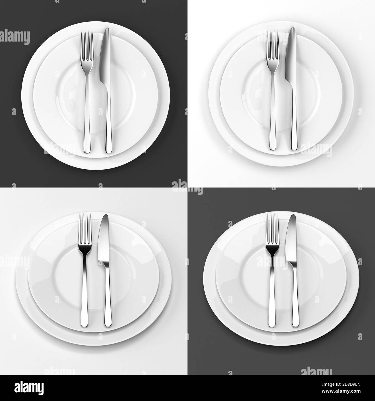 Empty plate side view Black and White Stock Photos & Images Alamy