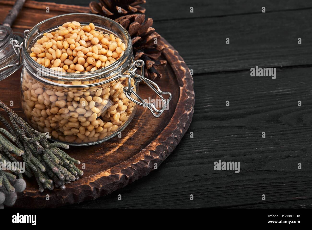 Variety nuts scattered on hires stock