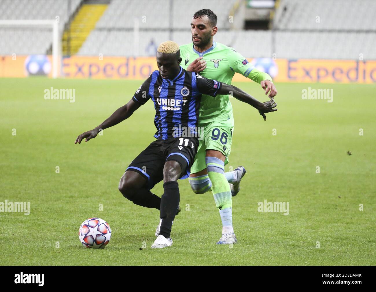 Krepin Diatta Of Club Brugge Mohamed Fares Of Lazio Roma During The Uefa Champions League Group Stage Group F Football Match Between Club Brugge C Stock Photo Alamy