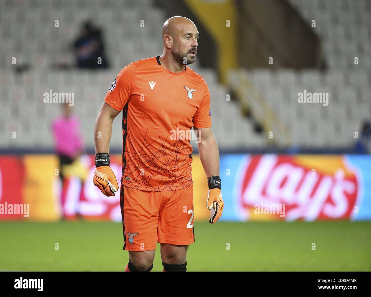 Goalkeeper of Lazio Roma Pepe Reina during the UEFA Champions League, Group Stage, Group F football match between Club Brugge and SS Lazio on Octobe C Stock Photo