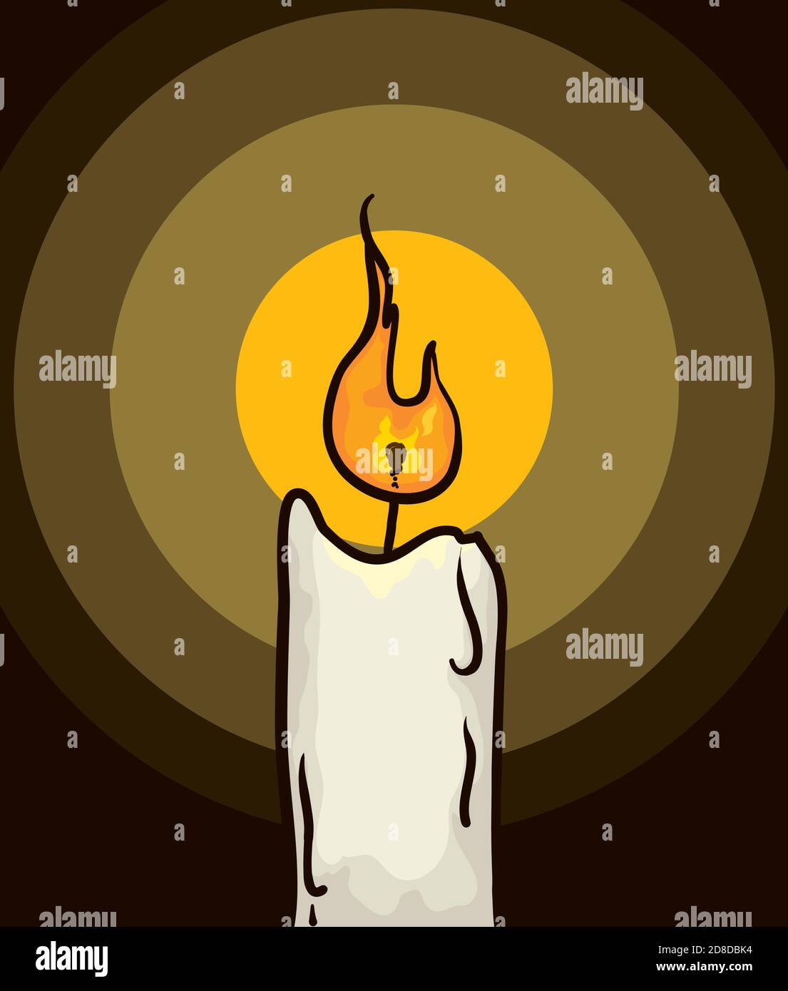 A tallow candle Stock Vector Images Alamy