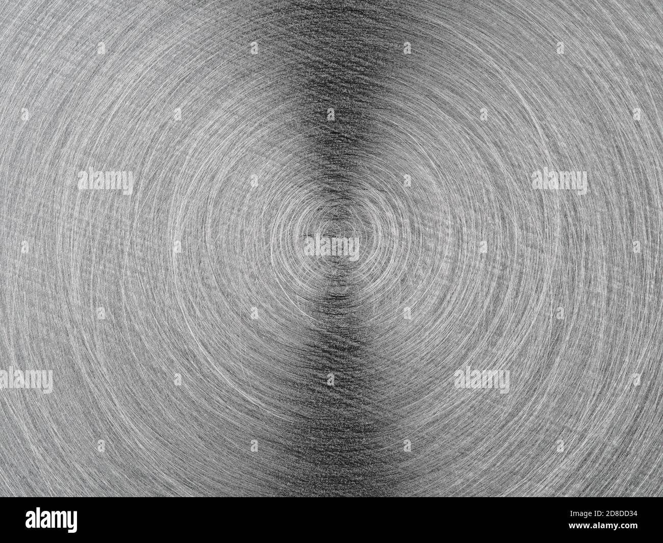 Circular brushed steel metal surface background, grained texture Stock Photo