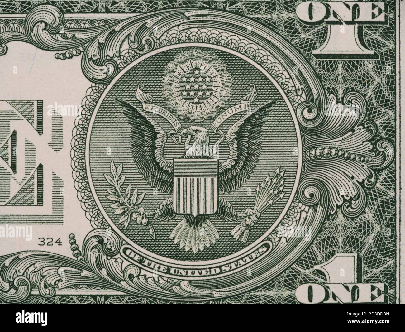 Us 1 Dollar Bill Back