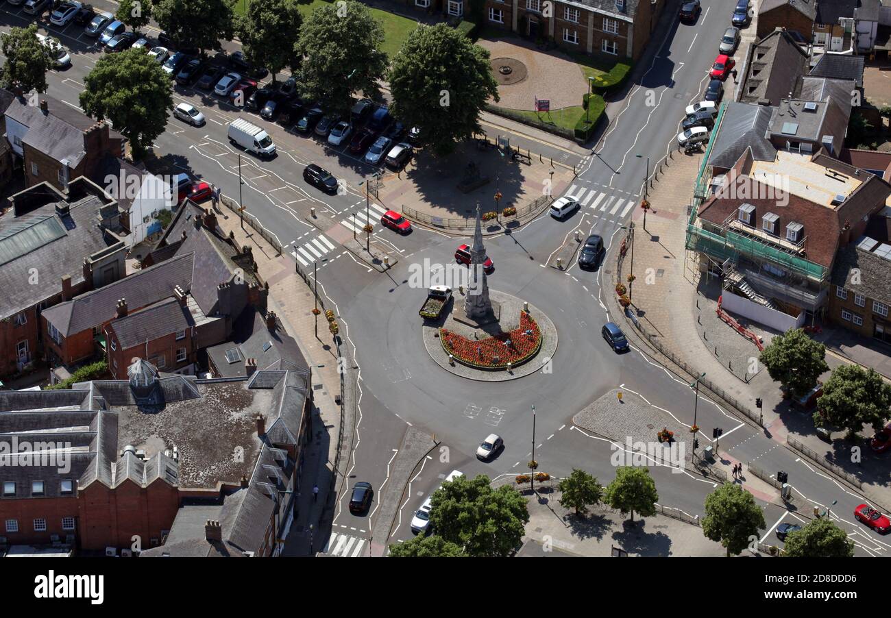 aerial view of Banbury Cross, a historical landmark Stock Photo Alamy