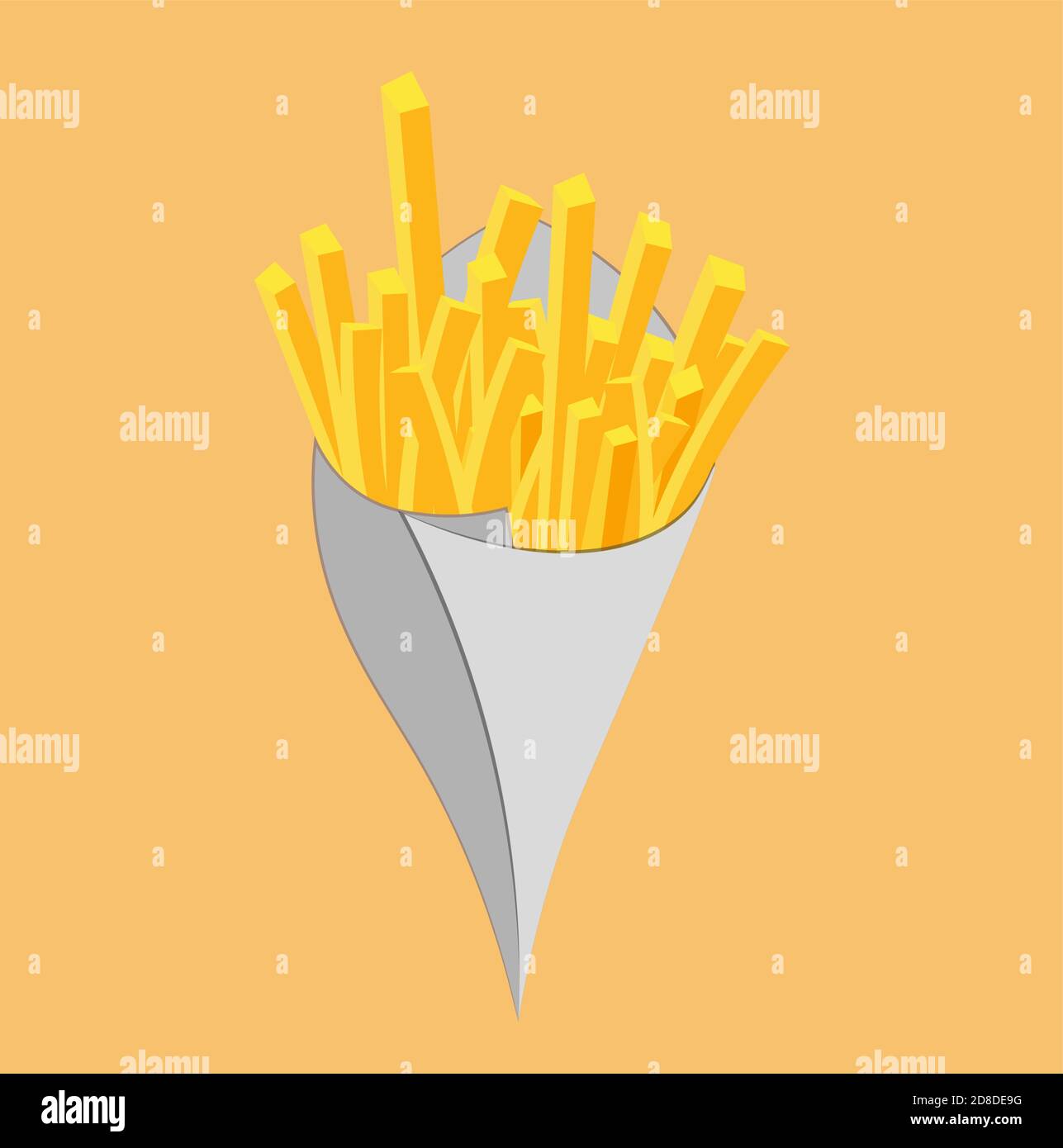News Print Chip Cone Vector Illustration On A Yellow Background Stock Vector Image Art Alamy