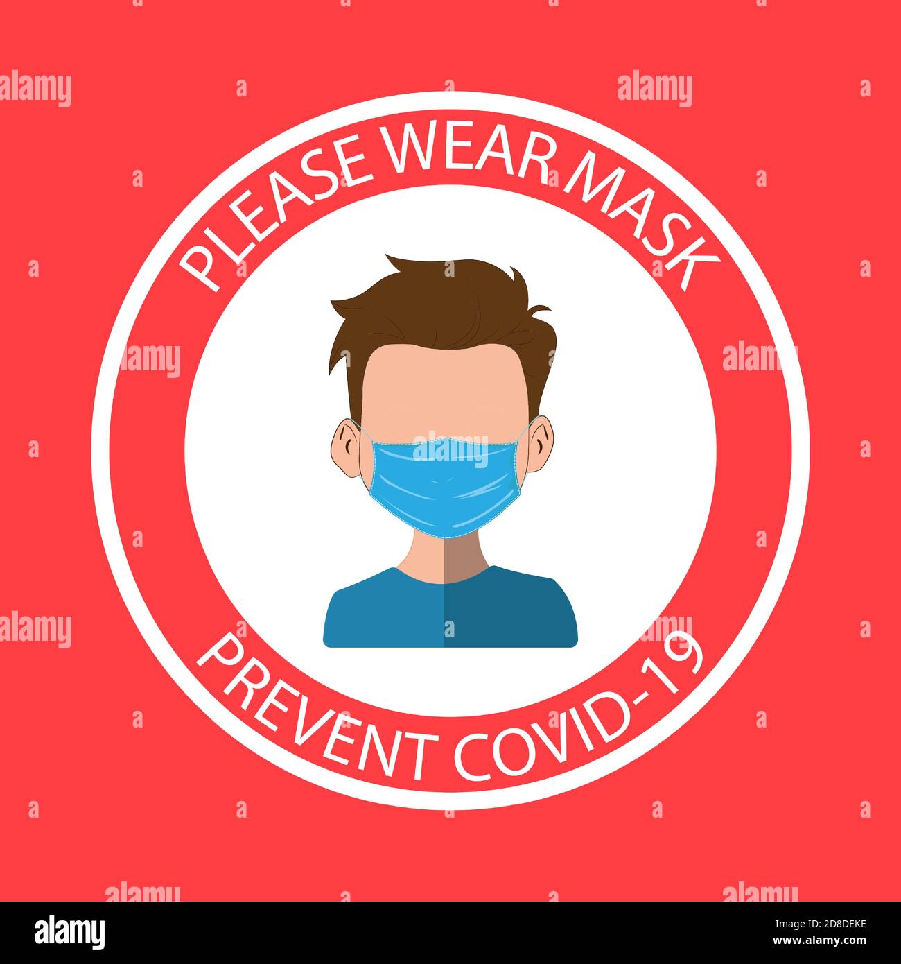 please wear a mask at all time to reduce the spread covid19 Stock Vector Image & Art Alamy
