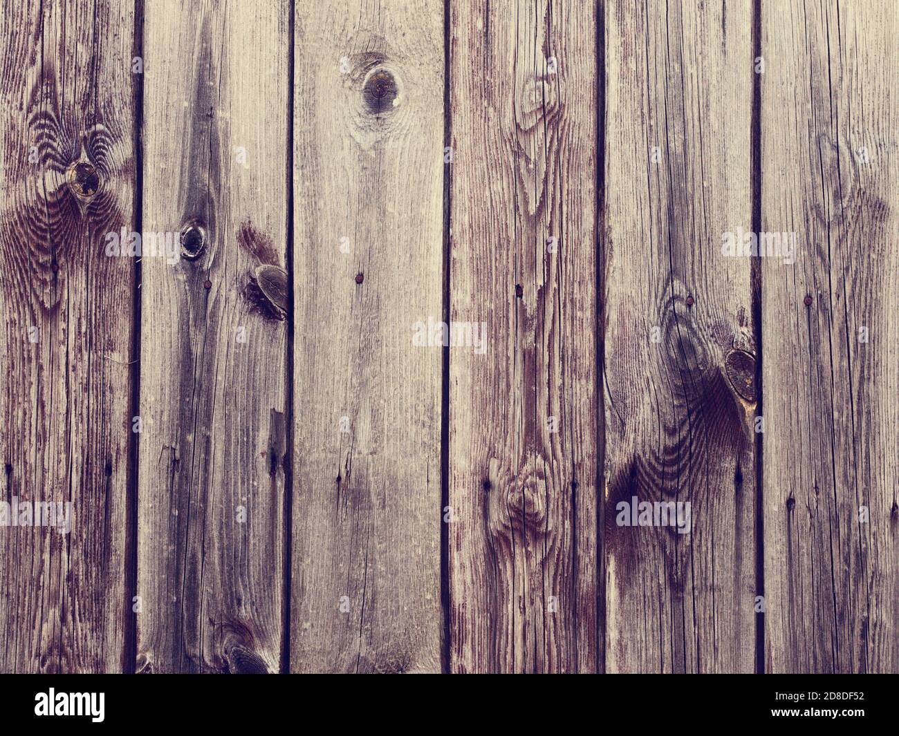 Old wood plank wall background, retro instagram style filtered Stock Photo