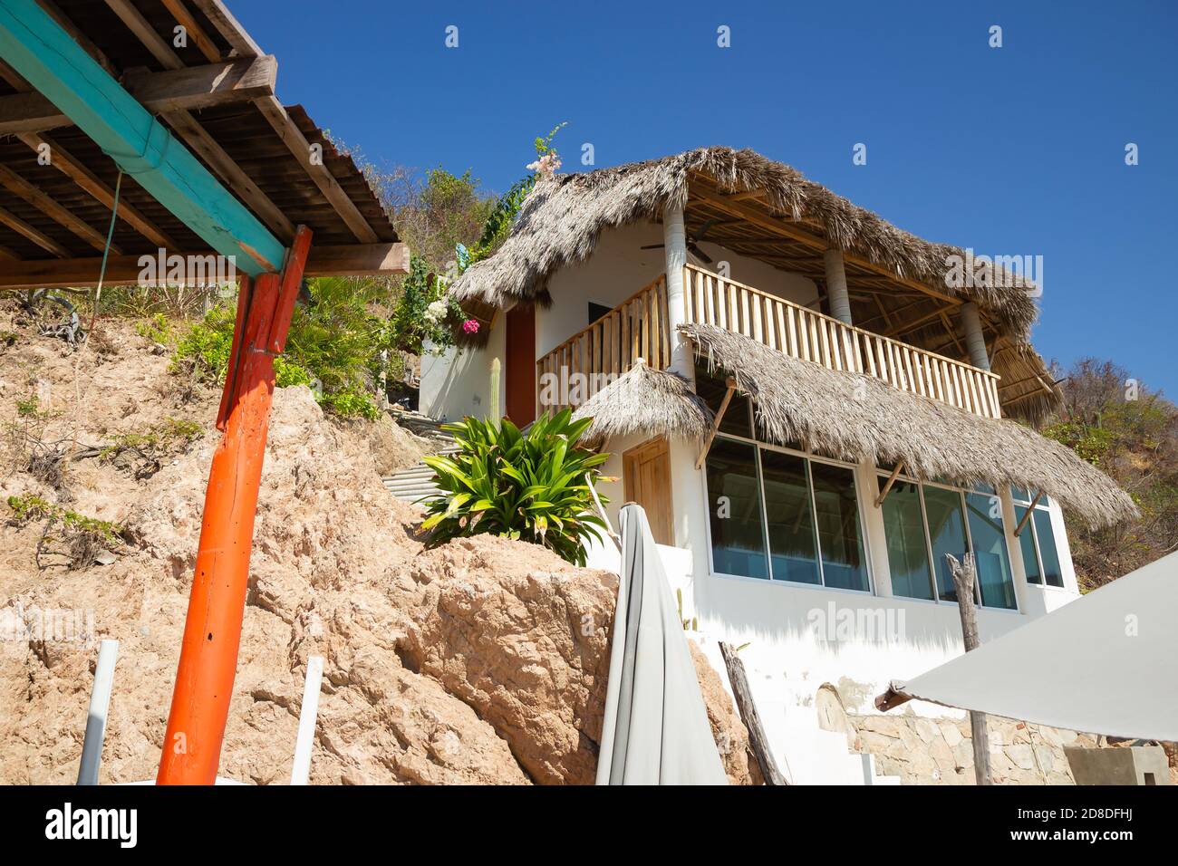 Typical house in small fishing village in Mexico Stock Photo Alamy