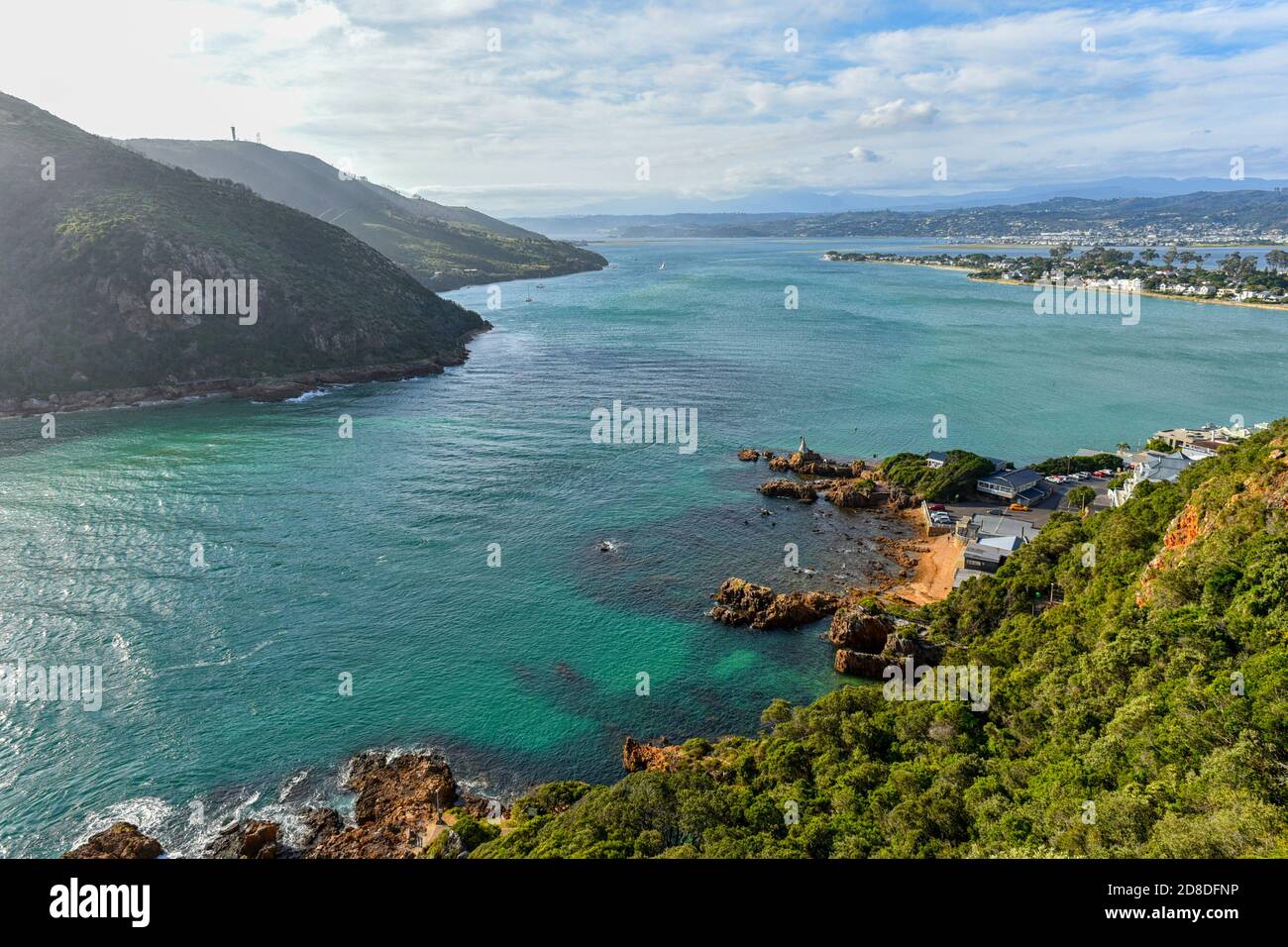 Knysna Heads is a very famous tourist attraction in the Garden Route, South Africa Stock Photo