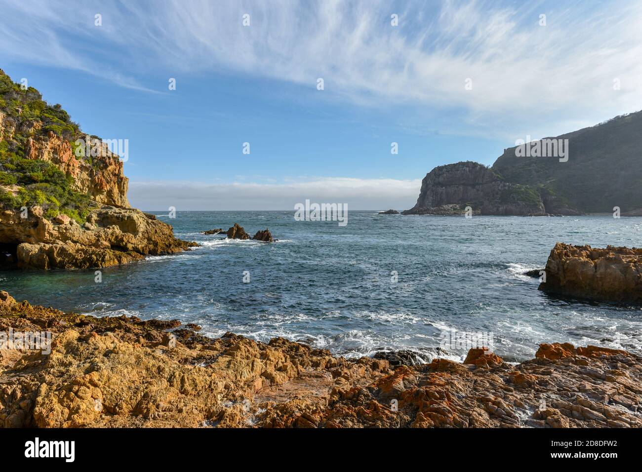 Knysna Heads is a very famous tourist attraction in the Garden Route, South Africa Stock Photo