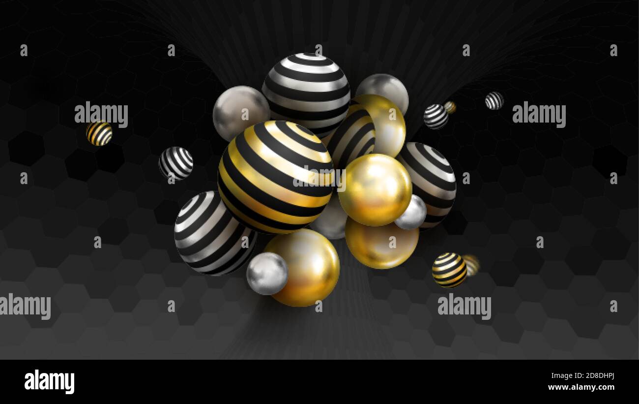 Abstract multicolored spheres motion background Stock Vector Images - Alamy