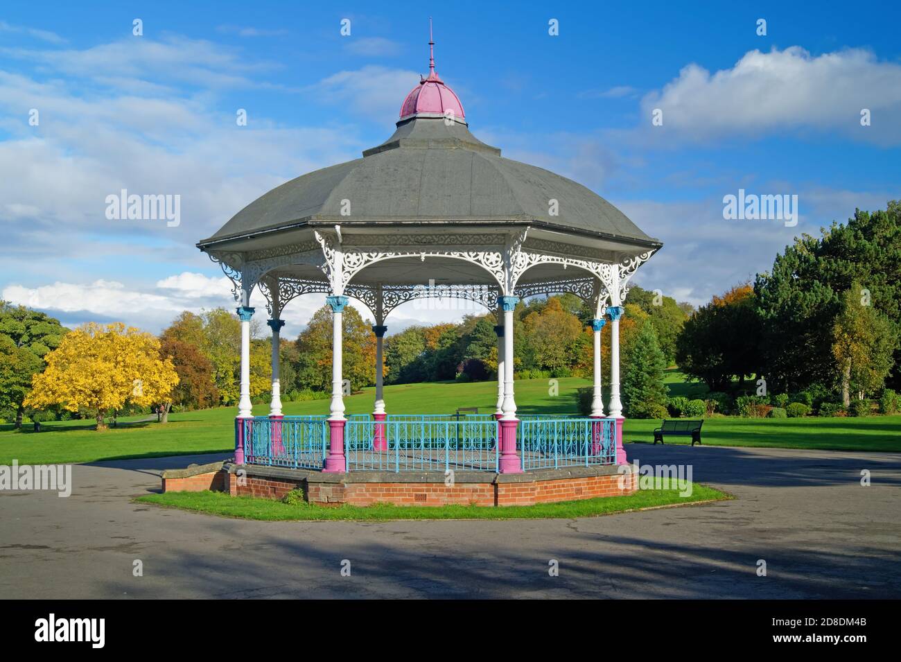 UK,South Yorkshire,Barnsley,Locke Park Bandstand Stock Photo