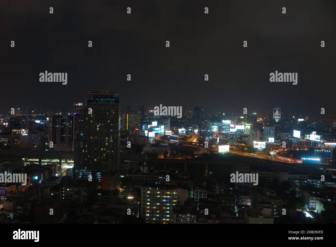 Bangkok Cityscape, Business district with high building Stock Photo - Alamy