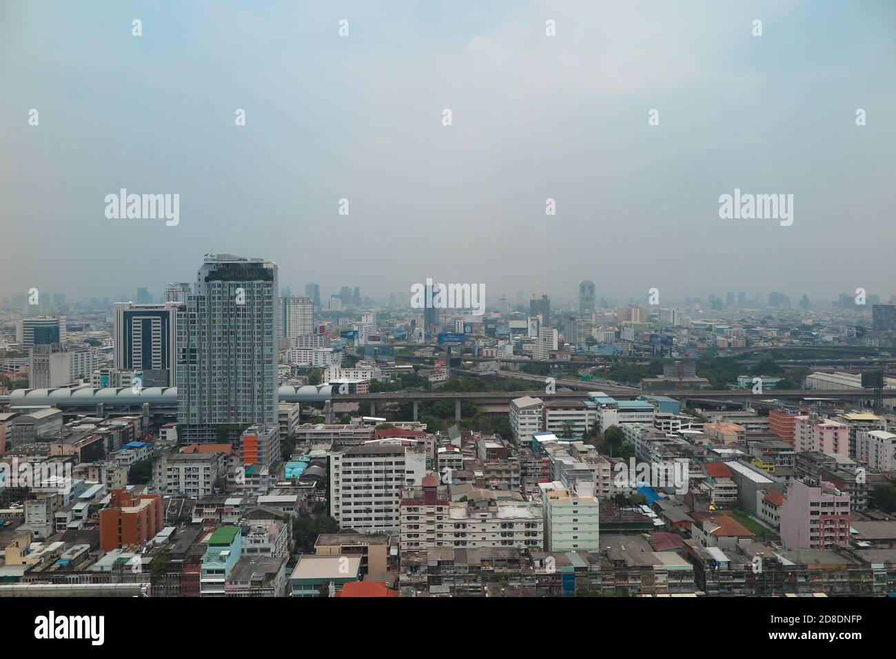 Bangkok Cityscape, Business district with high building Stock Photo - Alamy
