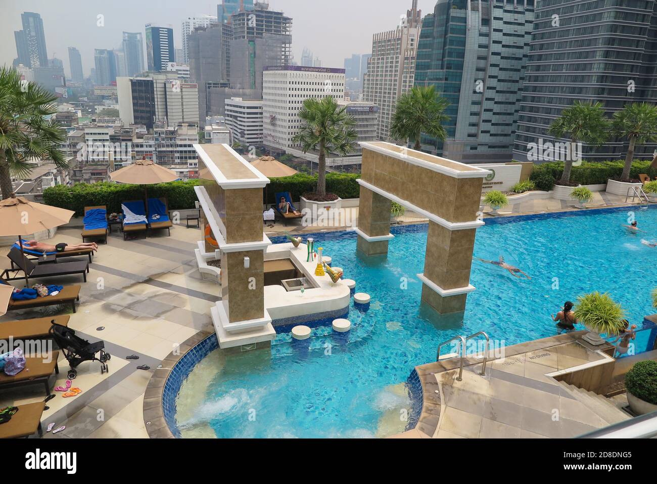 Bangkok Cityscape, Business district with high building Stock Photo - Alamy