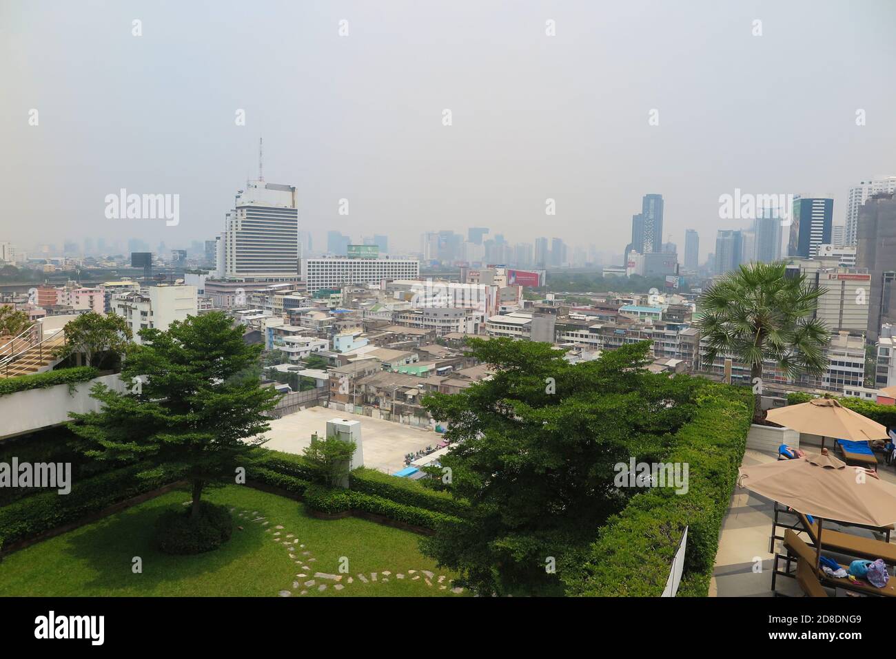 Bangkok Cityscape, Business district with high building Stock Photo - Alamy