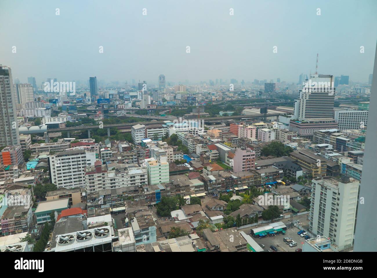 Bangkok Cityscape, Business district with high building Stock Photo - Alamy