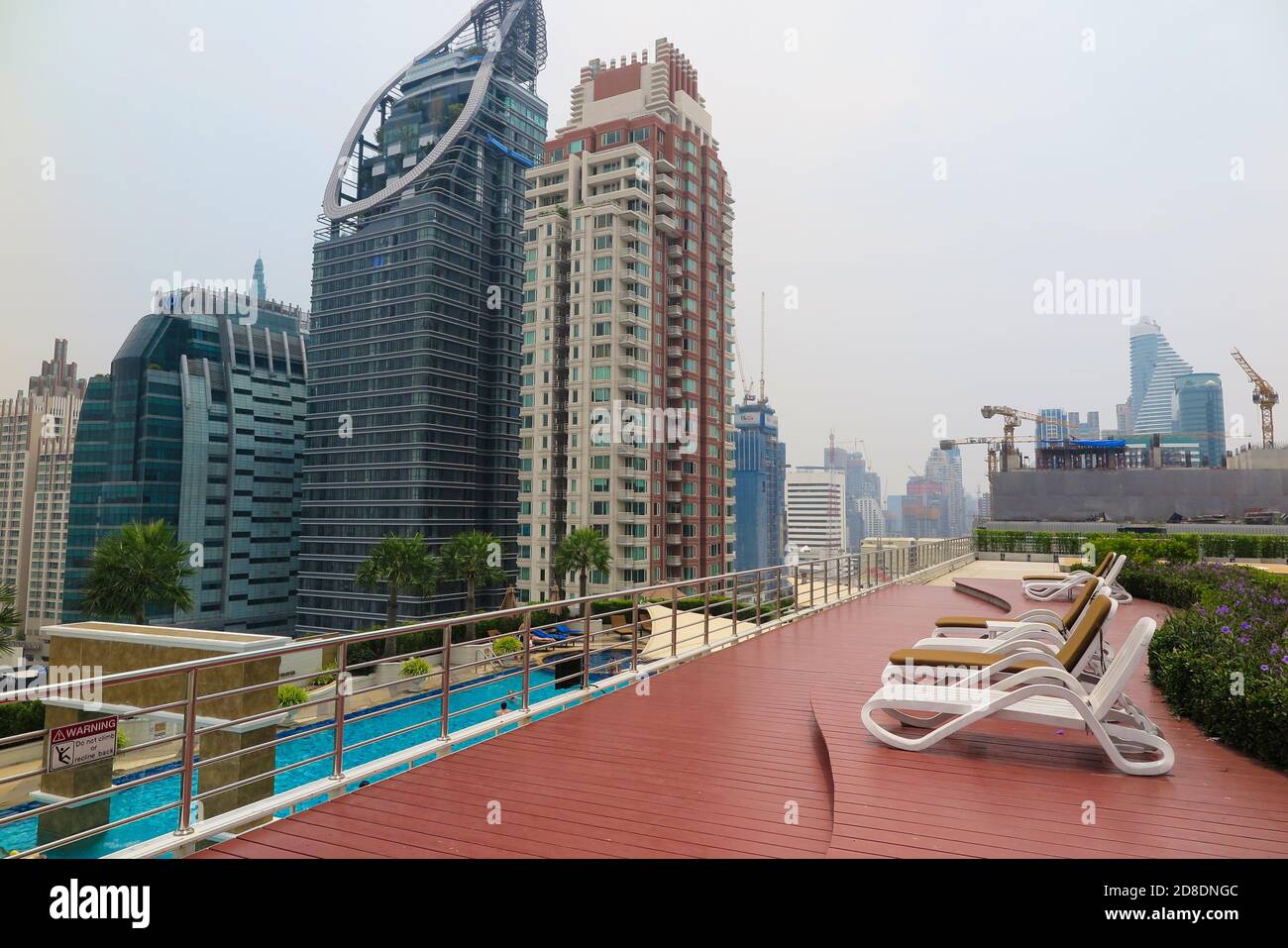 Bangkok Cityscape, Business district with high building Stock Photo - Alamy