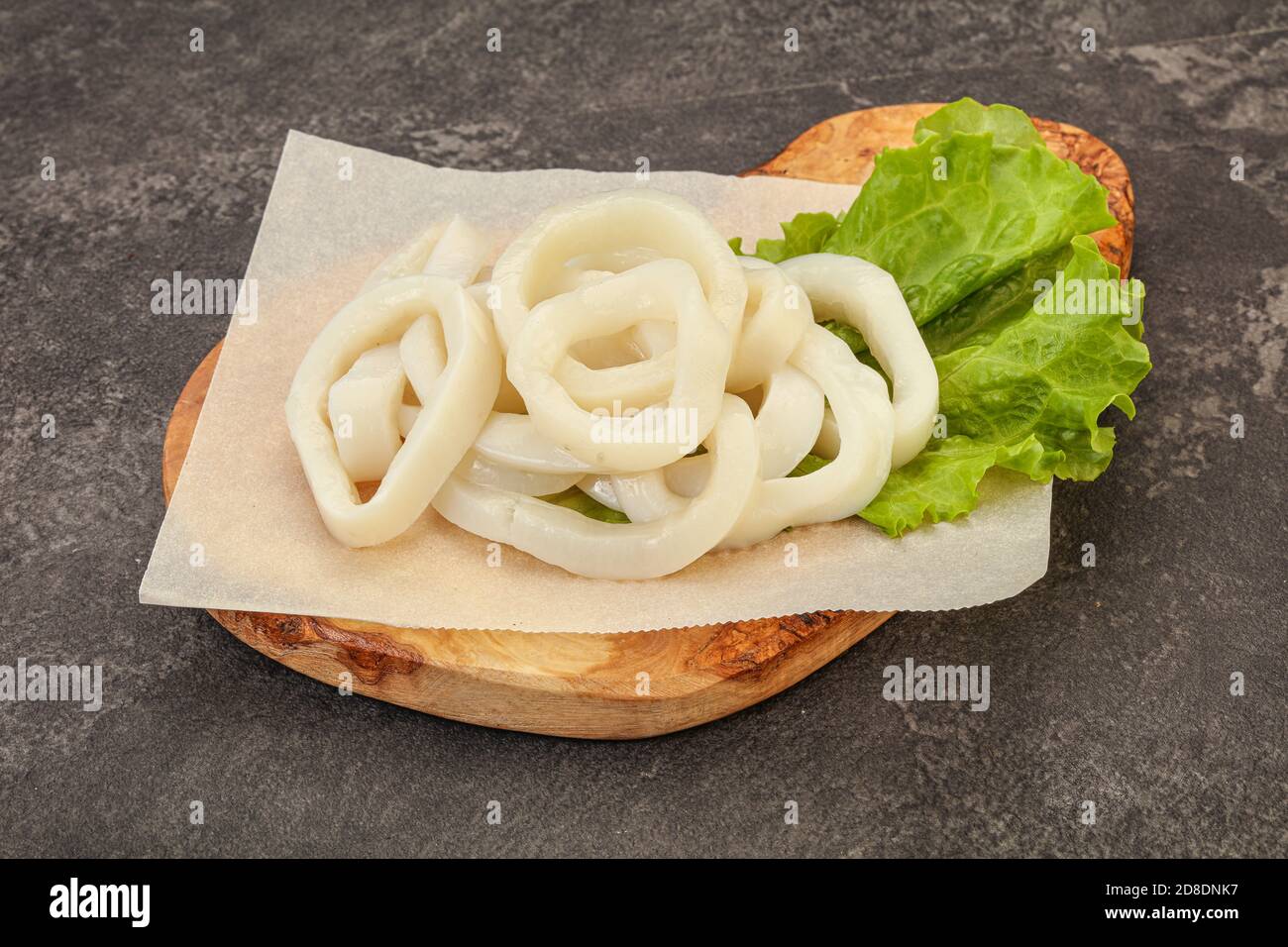 Raw squid rings ready for cooking Stock Photo - Alamy