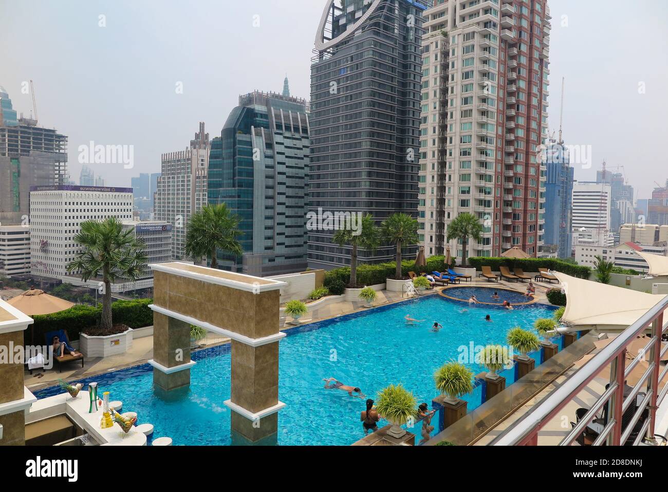 Bangkok Cityscape, Business district with high building Stock Photo - Alamy