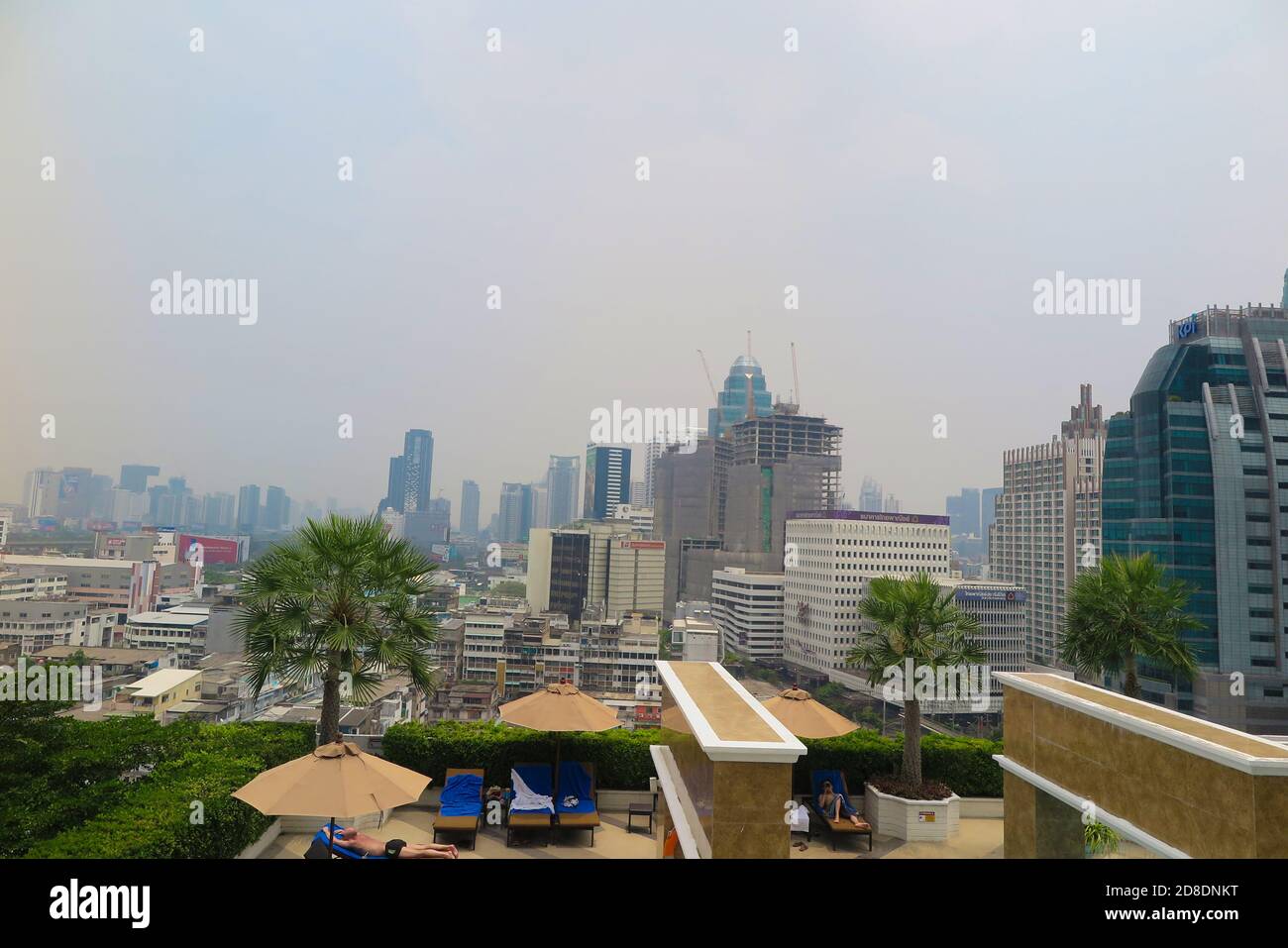 Bangkok Cityscape, Business district with high building Stock Photo - Alamy