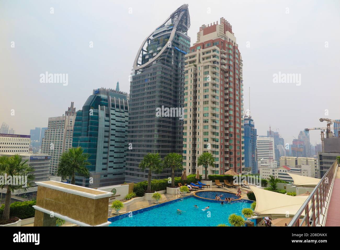 Bangkok Cityscape, Business district with high building Stock Photo - Alamy