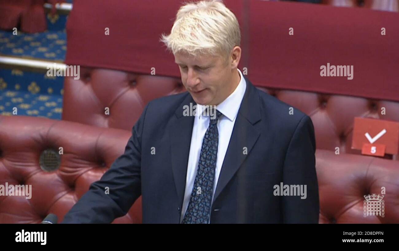 Jo Johnson, the Prime Minister's brother, as he takes his seat in the