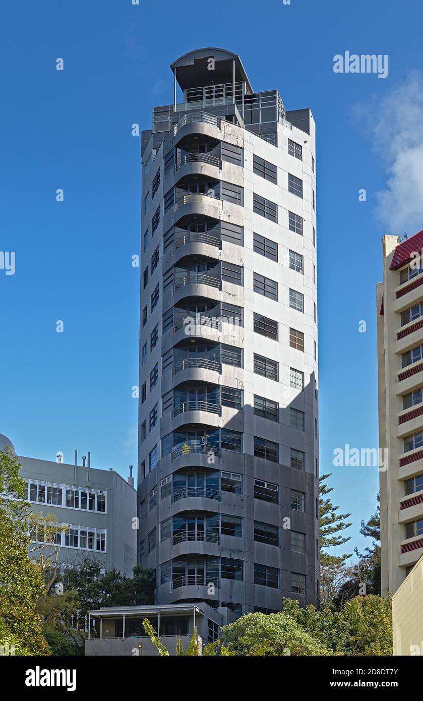 AUCKLAND, NEW ZEALAND - Aug 24, 2019: View of 20 Waterloo Quadrant office and apartment building Stock Photo