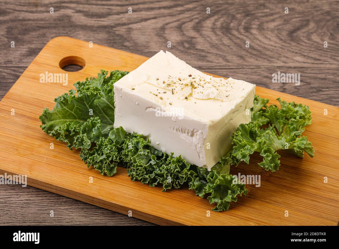 Traditional tasty Greek Feta soft cheese brick Stock Photo Alamy