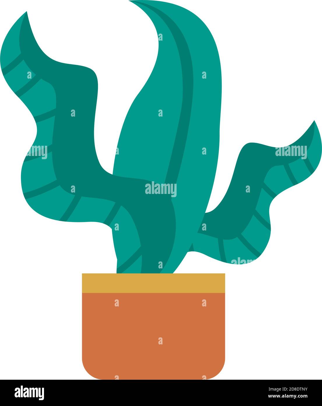 growth plant in ceramic pot flat style icon vector illustration design ...