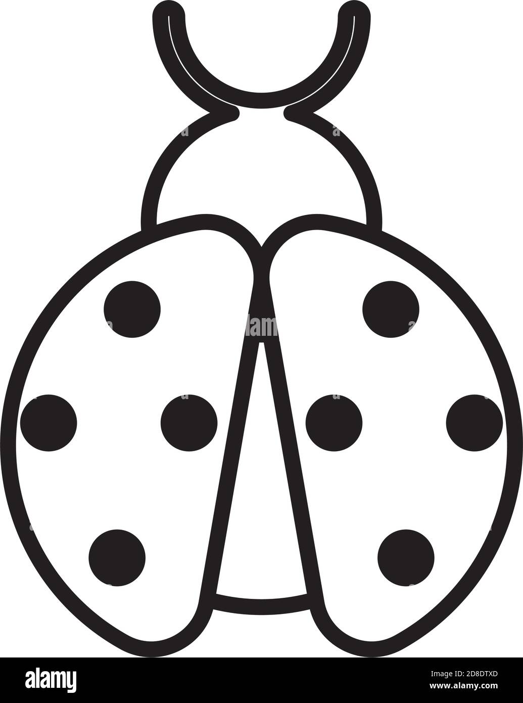 ladybug insect line style icon vector illustration design Stock Vector