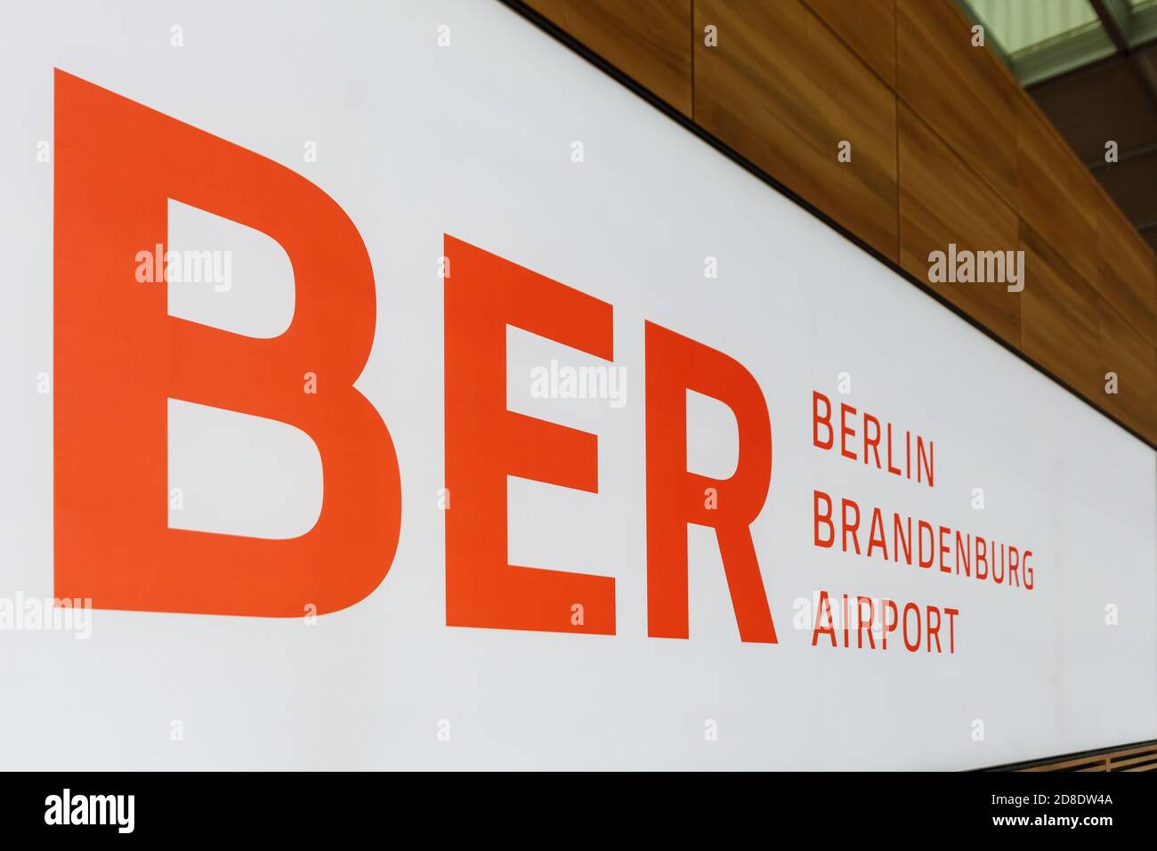 Berlin, Germany - October 28, 2020: New Berlin Brandenburg BER Willy Brandt Airport in Germany. Stock Photo