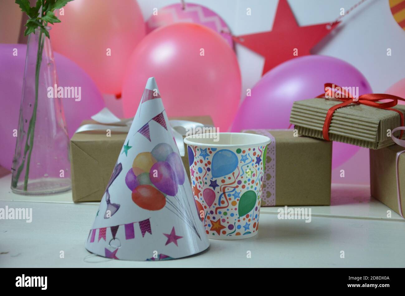 Birthday party decorations room hi-res stock photography and images - Alamy