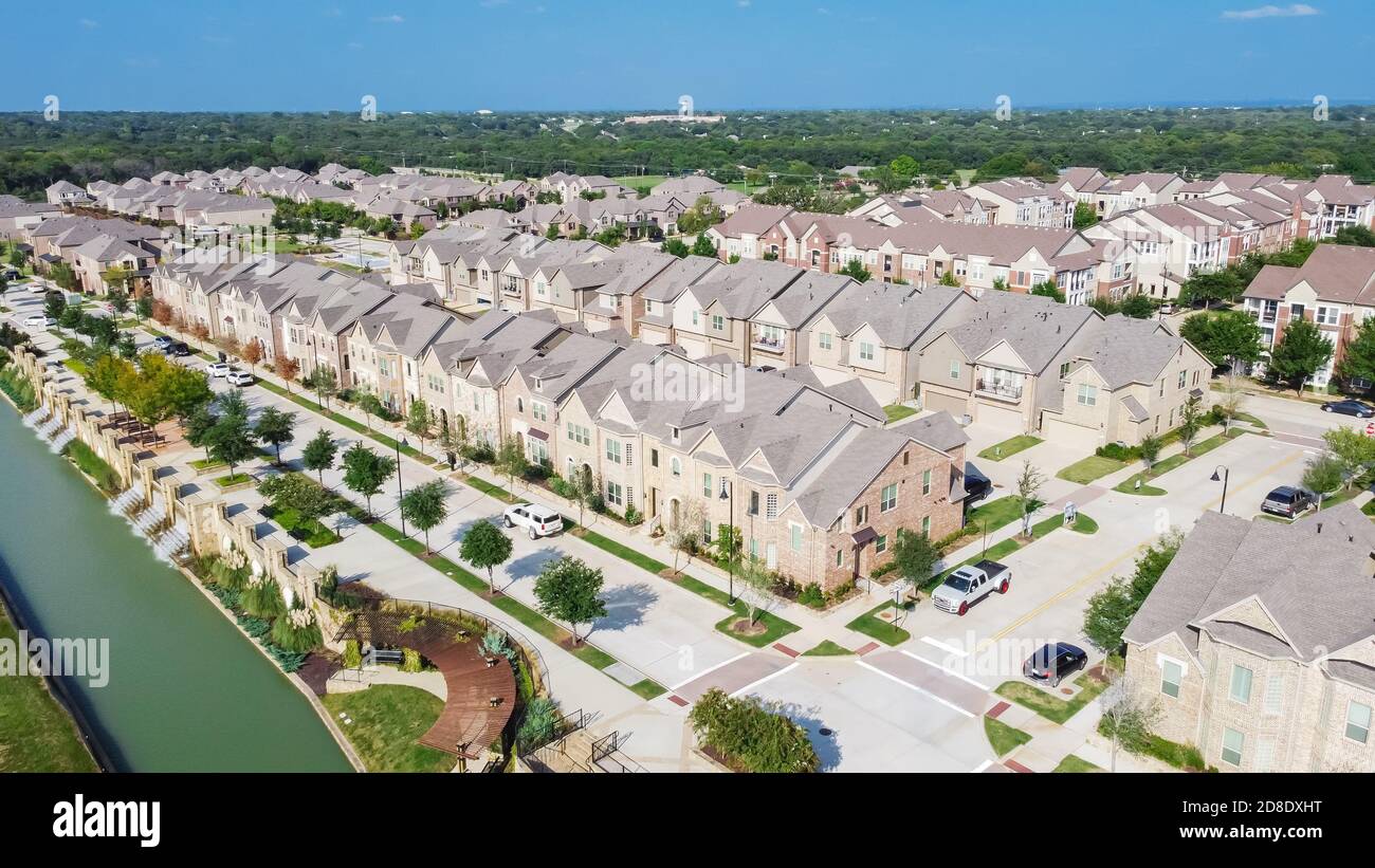 New development riverside townhomes and apartment complex in downtown